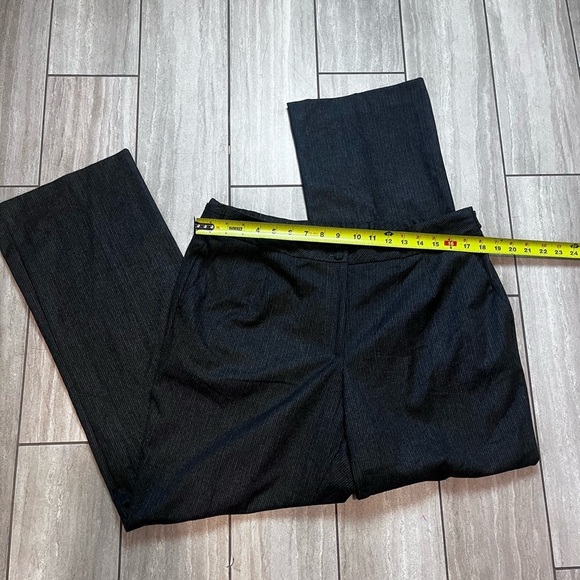 NEW Talbots 14W Heritage Gray Pinstripe Trouser Pant Career Wool Straight - Picture 4 of 6